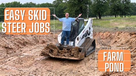 digging pond with skid steer|DIGGING SOME PONDS WITH A SKID STEER .